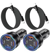 USB C Car Charger 65W, OKRAY 4-Port Car Charger PD30W&QC3.0 Fast Charging | Type C 12v Cigarette ...