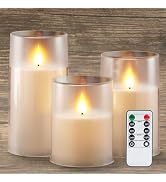 Homemory Realistic Flickering Flameless Candles with Dancing Flame, LED Candles, Battery Operated...