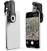 APEXEL 40x/80x/120x 3-in-1 Phone Microscope Lens | With Universal Clip/CPL/16 LED/8 UV LED, Wheel...