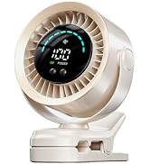 duludulu Portable Clip on Fan, Rechargeable USB Desk Fan with Turbo Airflow, 100 Speeds LED Displ...