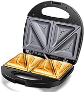 Aigostar 2in1 Sandwich Maker Panini Press Grill with Nonstick Plates, Double-Sided Heating Electr...