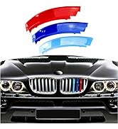 Exact Fit ///M-Colored Grille Insert Trims Compatible With BMW 2003-2006 E53 X5 7-Beams Center Ki...