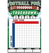 Football Pool Game Set - 17.9x28.3 in Pool Football Poster for Football Games & Tailgate Party| F...