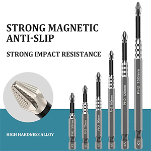 Precision-cut anti-camout grooves ensure maximum screw head engagement