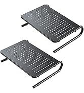 HUANUO Monitor Stand Riser for Desk, Laptop Stand, Laptop Shelf w/Vented Metal, Desktop Computer ...