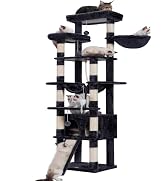 Heybly Tall Cat Tree,78 inch Multi-Level Cat Tower for Indoor Cats,2 Widened Plush Perches Cat Co...