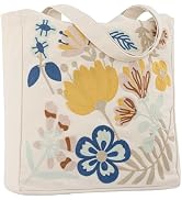 Perseverance Trade Aesthetic Embroidery Tote Bag for Lady Cute Reusable Canvas Shoulder Bag for G...
