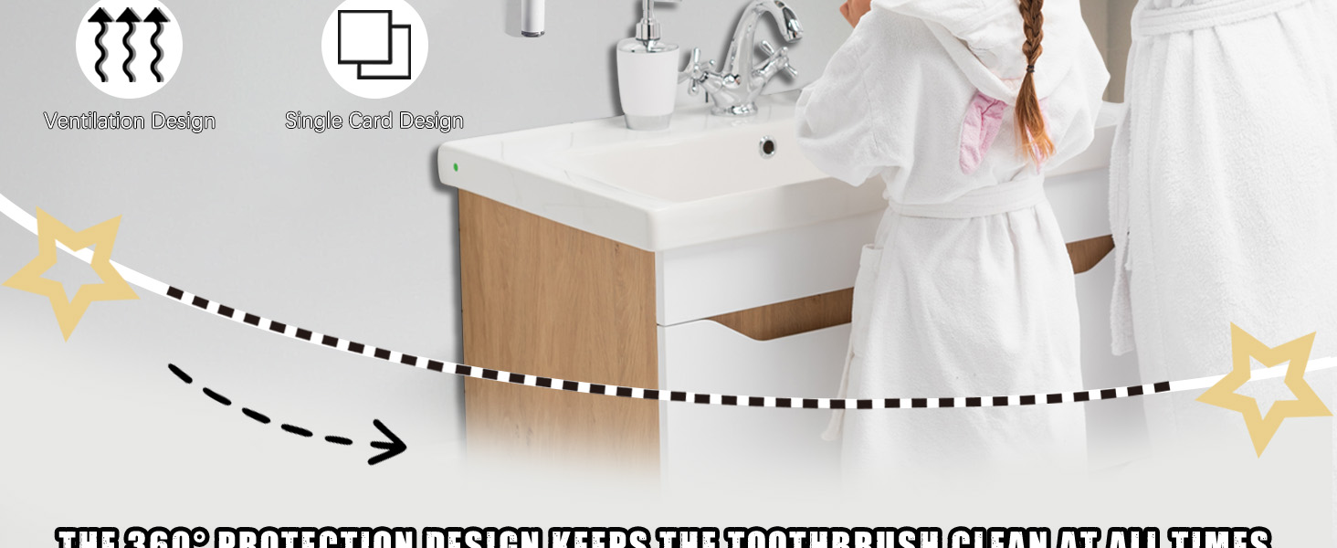 Single Toothbrush Dispenser Storage Organizer for Family & Travel