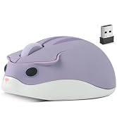 Bluetooth & USB Dual Mode Wireless Mouse,Cute Animal Hamster Shape,Silent Click Portable Compact ...