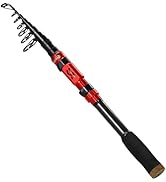 Sougayilang Portable Telescopic Fishing Rod with Carbon Fiber Material and Precision Carved Reel ...