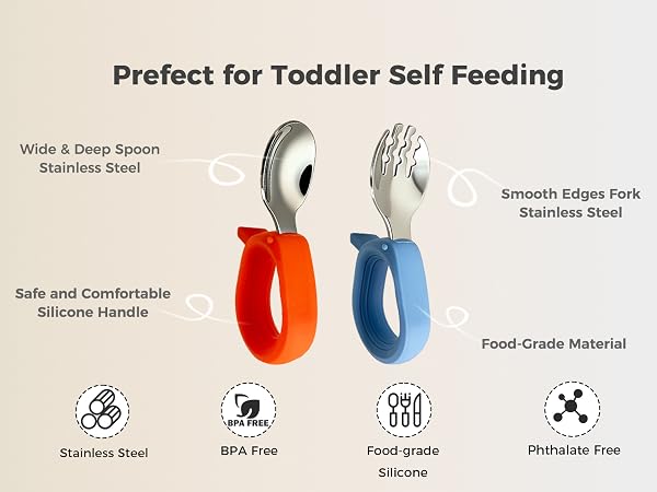 kids silverware;baby spoon self feeding 6 months;kids utensils;baby spoons and forks;kids spoons;