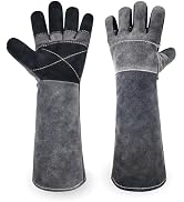 MOUTCLMB Welding Gloves 17.7 Inches, 932? Heat Resistant welder gloves Leather for Mig,Tig,Stick,...
