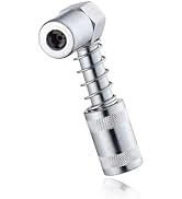 Wevdn 90 Degree Grease Coupler Adapter, Sturdy Steel Grease Coupler Adapter with Sleeves for Tigh...