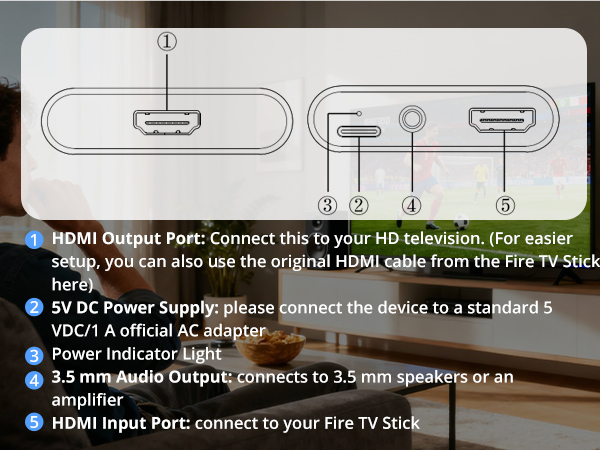 CAMWAY HDMI Audio Extractor,HDMI to HDMI and 3.5mm Audio