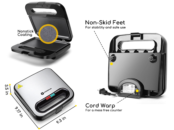 panini grill press plancha para sandwich portable toaster sandwich for travel