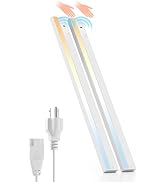 Ensenior 32 Inch Hand Wave LED Under Cabinet Lighting Plug in or Hardwired with Dimmable 5CCT CRI...