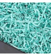 PLINJOY 4 OZ Light Blue Crinkle Cut Paper Shred Filler for Gift Basket Shredded Confetti Paper Bo...