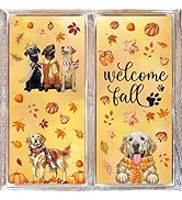 Horaldaily 68 PCS Large Size Fall Window Cling Sticker, Thanksgiving Autumn Harvest Dogs Pumpkin ...