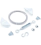 HILLMASTER Durable Anti Sag Gate Kit for Wooden Fence, Anti-Sag Gate Support Cable Kit in Zinc,An...