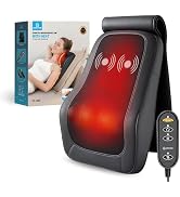 COMFIER Shiatsu Neck and Back Massager with Heat for Back Pain, Lower Back Massage Pillow with Vi...