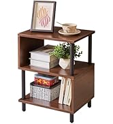 Aibiju Bedside Table Small Night Stand, Small Side Table with Open Storage, Small End Table for B...
