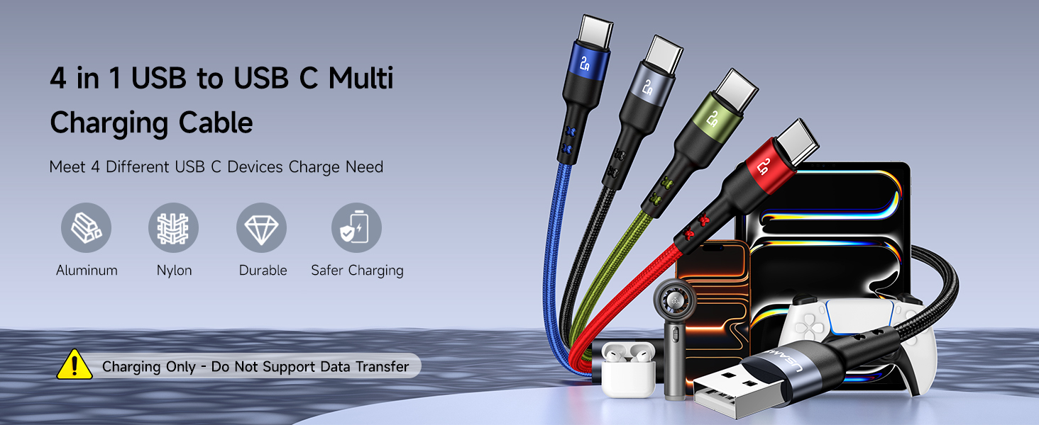 Multi USB C Charging Cable