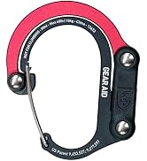 GEAR AID HEROCLIP Carabiner Clip and Hook (Mini) for Travel, Luggage, and Small Bags, Black and R...