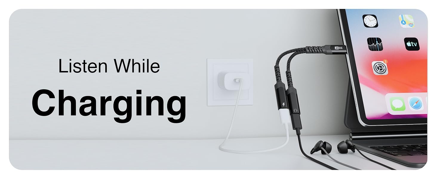 MEE audio 2-in-1 USB-C Audio AND Charging Splitter