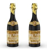 POPUPARTY Champagne Bottle Party gold confetti Popper - 15.3'' (2 Pcs.) - for Birthday,Graduation...