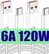 Jelanry USB C Cable USB Type C Cable, 120W HyperCharge Turbo Charging, 6A Fast Charging for Xiaom...