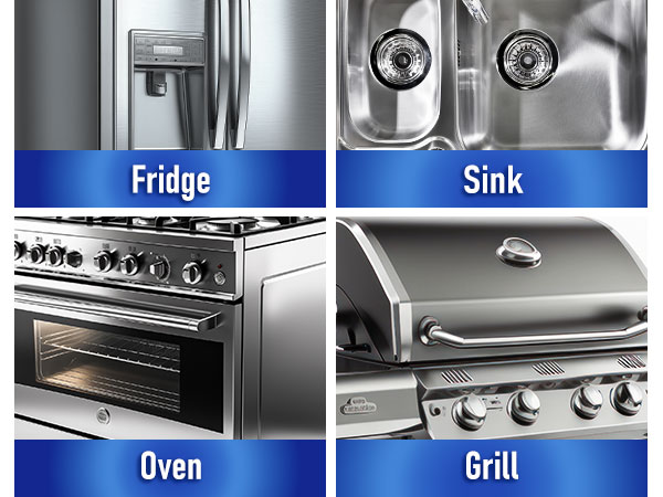 appliance cleaner stove oven steel fingerprints refrigerator cleaner metal spotless shiny polish