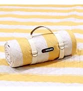 HX&OD Outdoor Picnic Blanket Extra Large, 80”x60” Waterproof Picnic Mat Foldable Camping Blanket ...