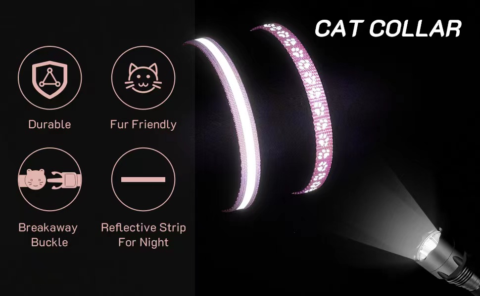 2Pack Airtag Cat Collar Breakaway with Bell