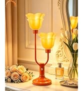 TECHYAP Vintage Table Lamp with Included Dimmable Bulbs, Decorative Desk Light, Ideal Present for...