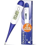 Boncare 10 Seconds Digital Thermometer for Adults and Kids - Accurate & Safe Rectal Thermometer f...