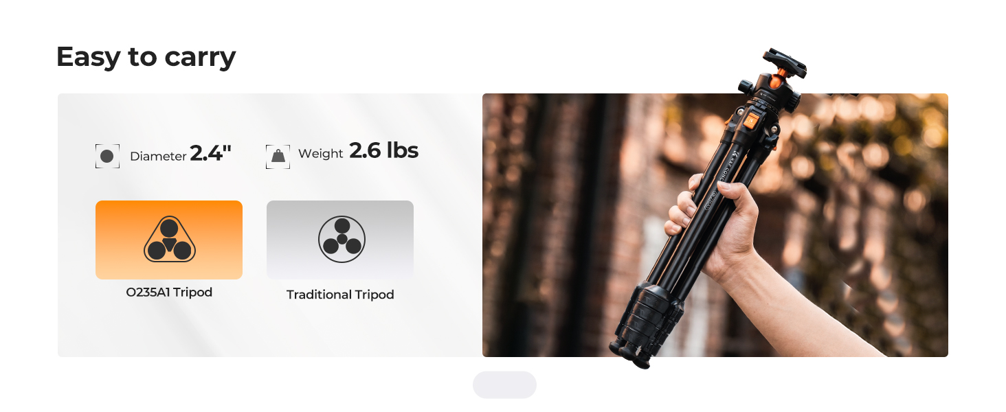 63" Aluminum Travel Tripod for Camera with Phone Holder