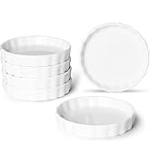 ONTUBE 5.5 oz Ramekins -Porcelain Round Ramekins for Creme Brulee Dishes,Dipping Sauces,Baking Pu...