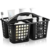 Haundry Plastic Shower Caddy Basket with 3 Compartments, Portable Divided Cleaning Supply Storage...