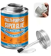 170ml Super Glue with Brush, All Purpose Glue, Waterproof High Strength Clear Contact Cement, Sui...