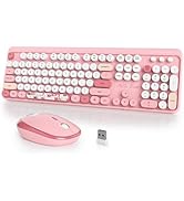 iTastatur Typewriter Wireless Keyboard and Mouse Combo,2.4G Office 104 Keys Full-Sized Retro Punk...
