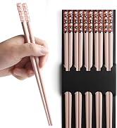 Chopsticks Reusable Dishwasher Safe, AYFDISHS 5 Pairs 9.56 Inches Lightweight Fiberglass Chopstic...