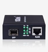 Gigabit SFP to RJ45 Media Converter, 1000Base-SX/LX SFP Slot to 10/100/1000Mbps RJ45 Port, Suppor...
