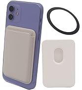 Meroqeel Magnetic Phone Leather Wallet Card Holder for Phone - White