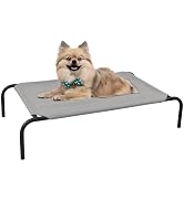 PHYEX Raised Pet Cot for Small Pets, Elevated Dog Bed with Breathable Mesh, Sturdy Steel Frame fo...