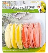 Penn-Plax Bird-Life Flavored E Cuttlebone 6 Pack – Mango & Banana – Enriched with Omega 3 and Vit...