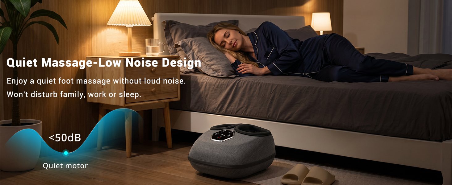 lower noise foot massager