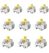 Fejwlvs ZhouWang Yellow Switch 3 Pin 50gf Pre-Lubricated,Dustproof Linear Switch,Suitable for RGB...