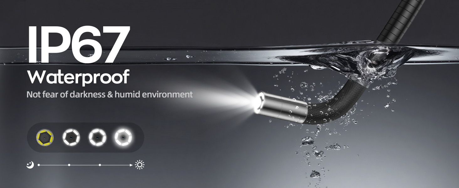 Industrial Endoscope Inspection Camera with Articulated Probe