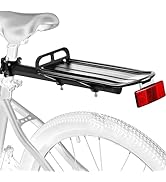 YONTUO Rear Bike Rack,Bike Cargo Rack,Aluminum Alloy,Large Size Reflective,Retractable,Universal