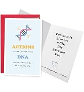 Ogeby Funny DNA Father's Day Card for Men, Heartfelt Fathers Day Card for Stepdad, Actions Speak ...
